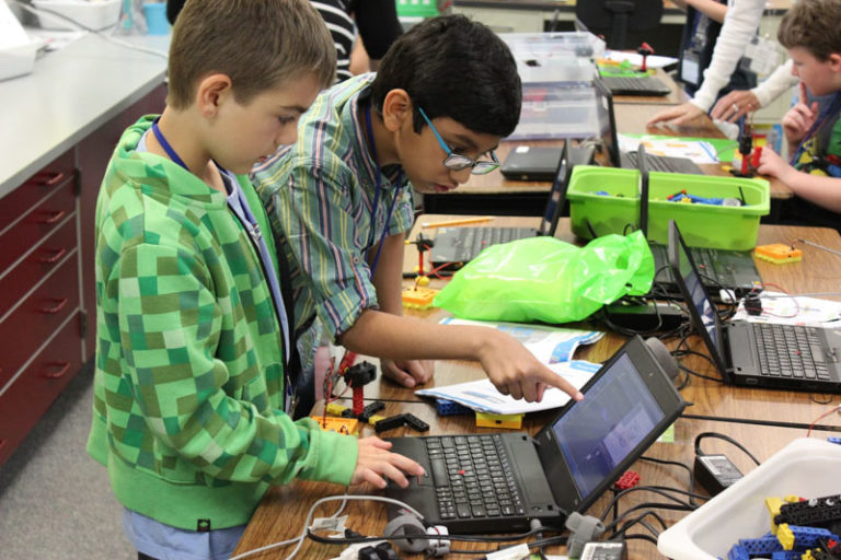 Kids Learning Robotics and Coding